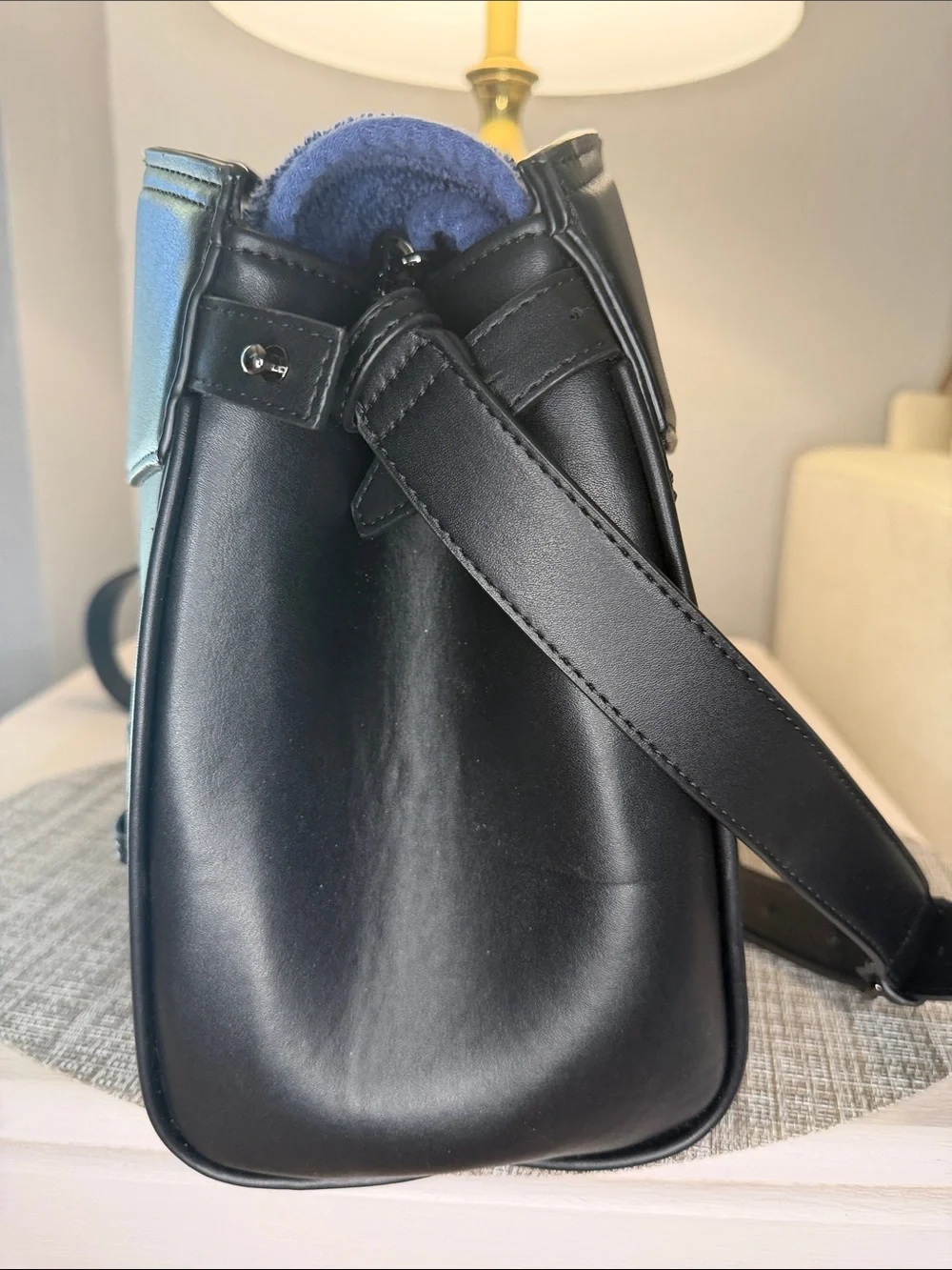 Steve Madden Black Messenger Satchel